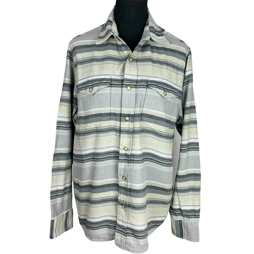 2/$25 - WRANGLER Long Sleeve Striped Buttoned Blouse